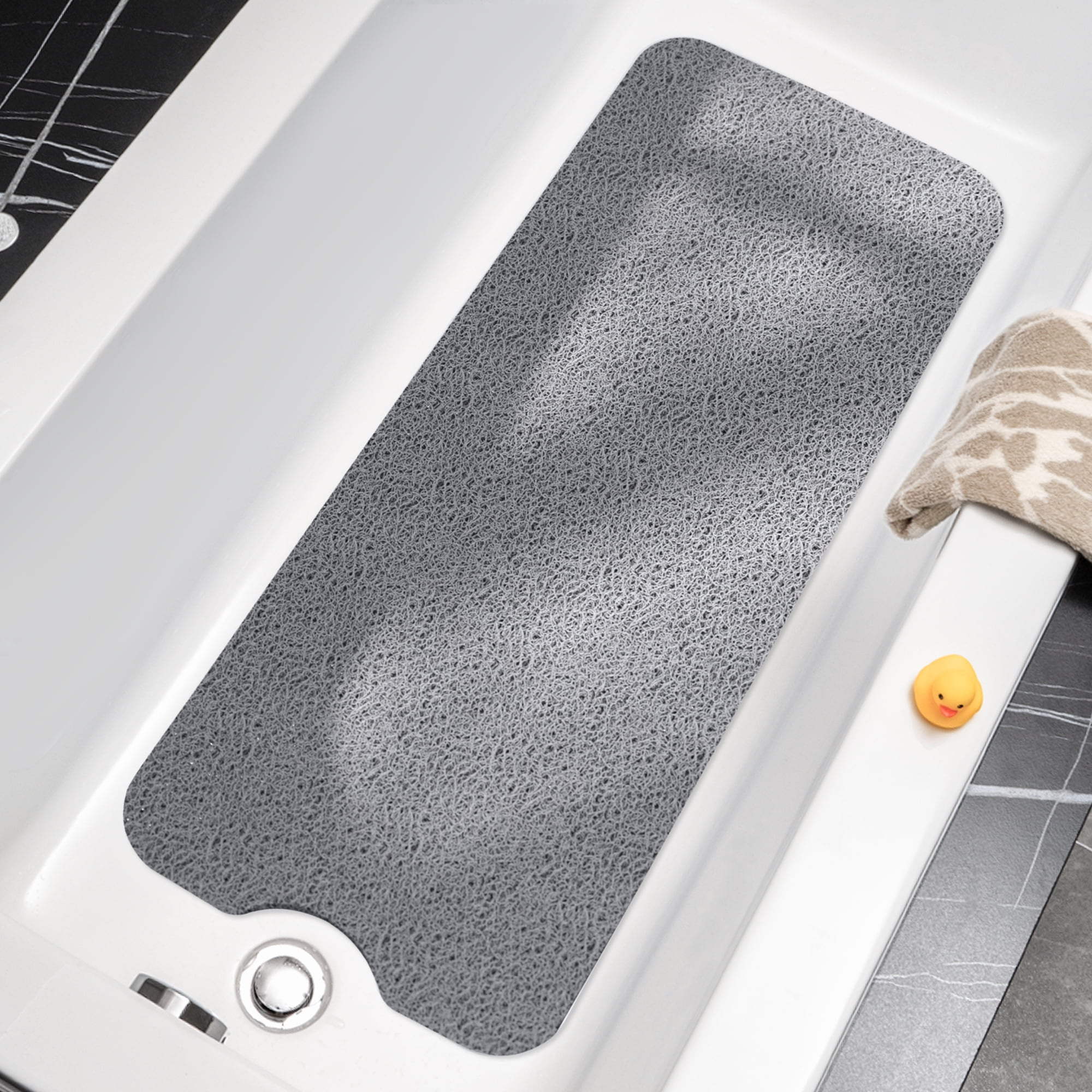 HITSLAM Non Slip Bathtub Mat 40"x 16",Extra Long Bath Mat for Tub,Soft ...