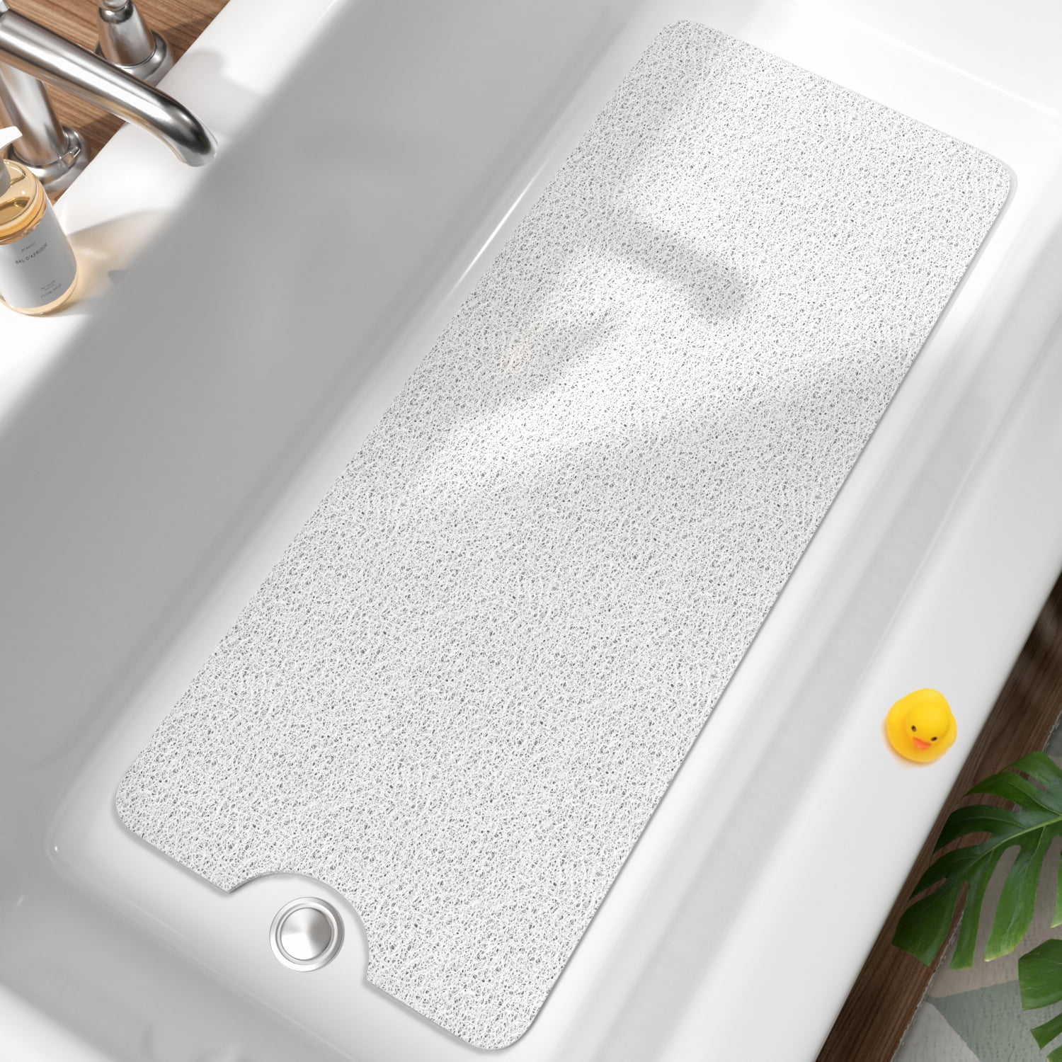 HITSLAM Non Slip Bathtub Mat 40"x 16",Extra Long Bath Mat for Tub,Soft ...