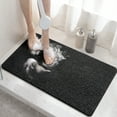 thumbnail image 1 of HITSLAM Shower mat Non Slip,24 x 16 Bathtub Mat Non Slip with Drain,Soft PVC Loofah Shower Bath Mat for Tub,Quick Drying Bathroom Shower Mat,Black, 1 of 7