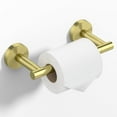 thumbnail image 1 of HITSLAM Toilet Paper Holder Wall Mount,Double Post Pivoting Toilet Paper Roll Holder,Gold Bathroom Toilet Paper Holder for SUS 304 Stainless Steel, 1 of 10