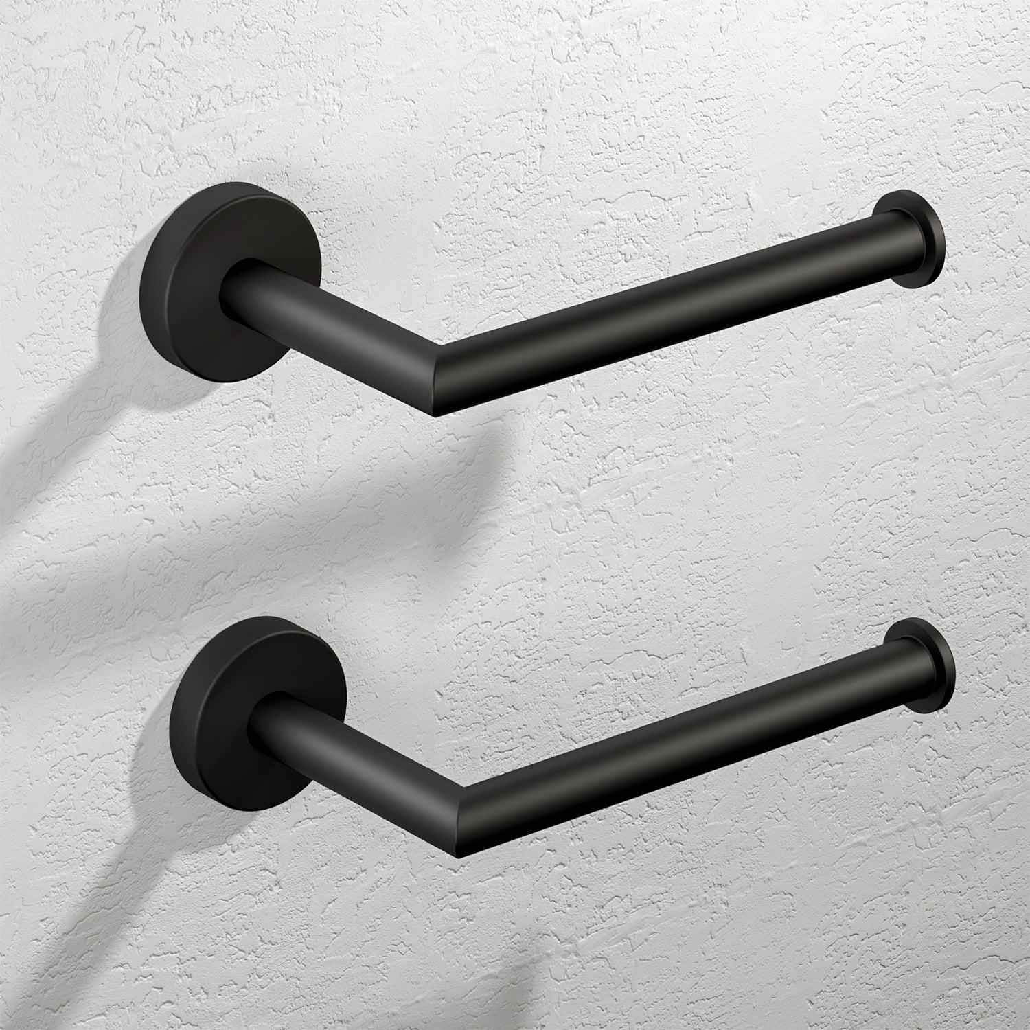 Matte Black Stainless Steel Wall Mounted Toilet Paper Holder Set