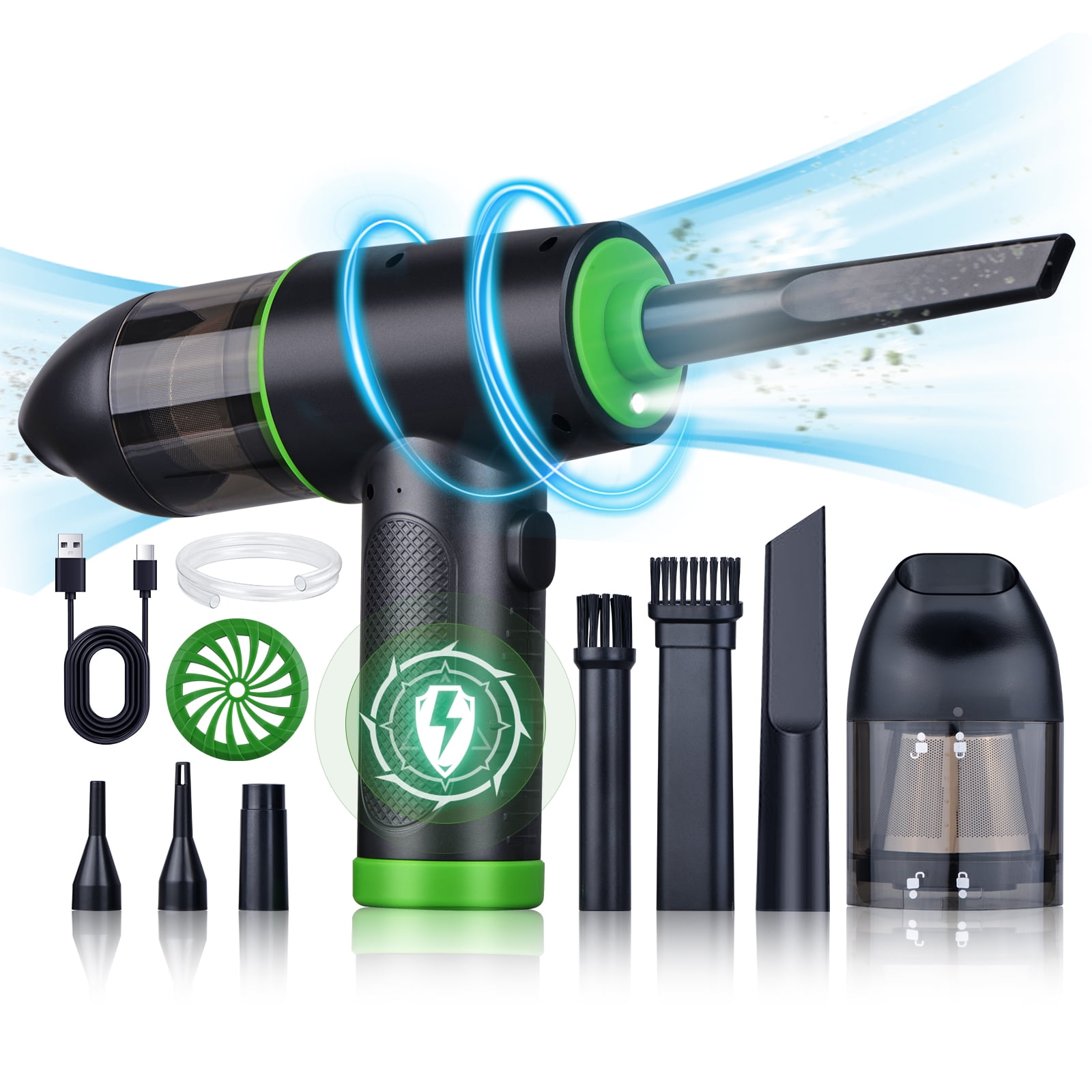  Compressed Air - Keyboard Cleaner - 3 in 1 Electric Air Duster  & Mini Computer Vacuum & Cordless Inflating Swimming Pool - Canned Air  Blower Dust Off for Electronic,Office,Home Cleaning : Electronics
