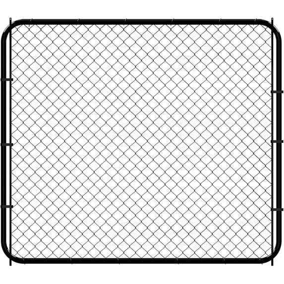HITTITE Adjustable Chain Link Fence Gate Kit, PVC Coated Anti-Rust Outdoor Garden Fence Gate, Heavy Duty Pedestrian Gate Walking Fence Gate for Yard, 26"-72" Wide x 5' High.