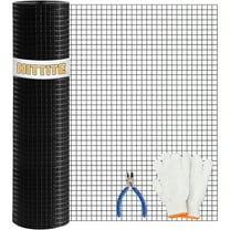 HITTITE Hardware Cloth 48 x 100ft Black PVC Coated Wire Mesh with 1/2 inch Grid 19 Gauge