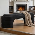 thumbnail image 1 of HIUU Black Entryway Bench,Upholstered Entryway Bench with Soft Chenille Fabric,Modern End of Bed Bench,Under Window Bench for Living Room and Entryway, 1 of 11