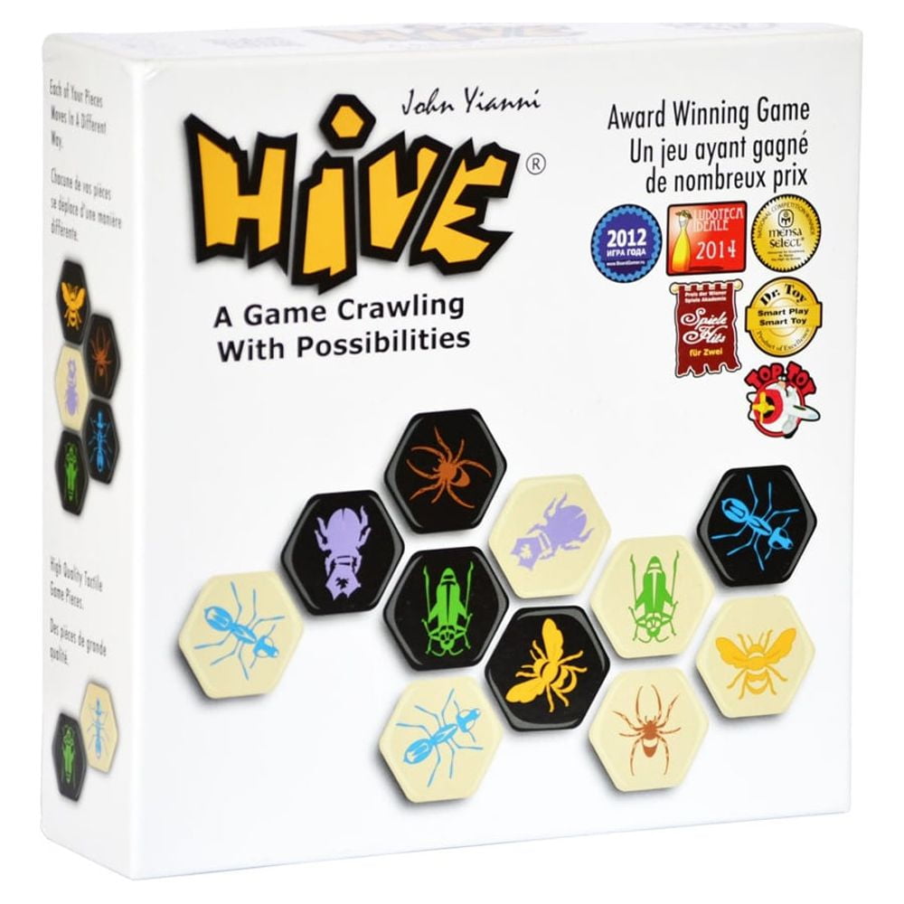 Hive – Strategic Tile Game Crawling with Possibilities | 2 Player Abstract Game for Ages 9+, Fast-Paced Insect Battle