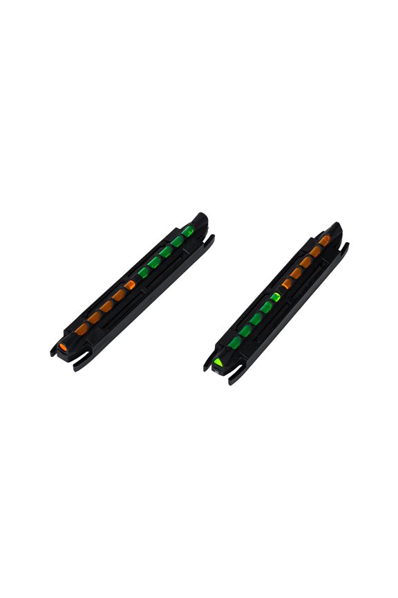 Two-In-One Magnetic Fiber Optic Shotgun Sight for Narrow Rib Shotguns, Reversible Green & Orange LitePipes - TO300