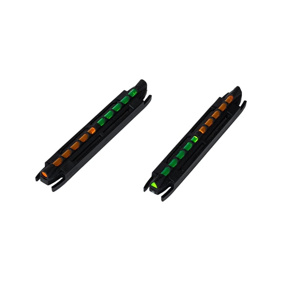HIVIZ Two-In-One Magnetic Fiber Optic Shotgun Sight for Narrow Rib Shotguns, Reversible Green & Orange LitePipes - TO300