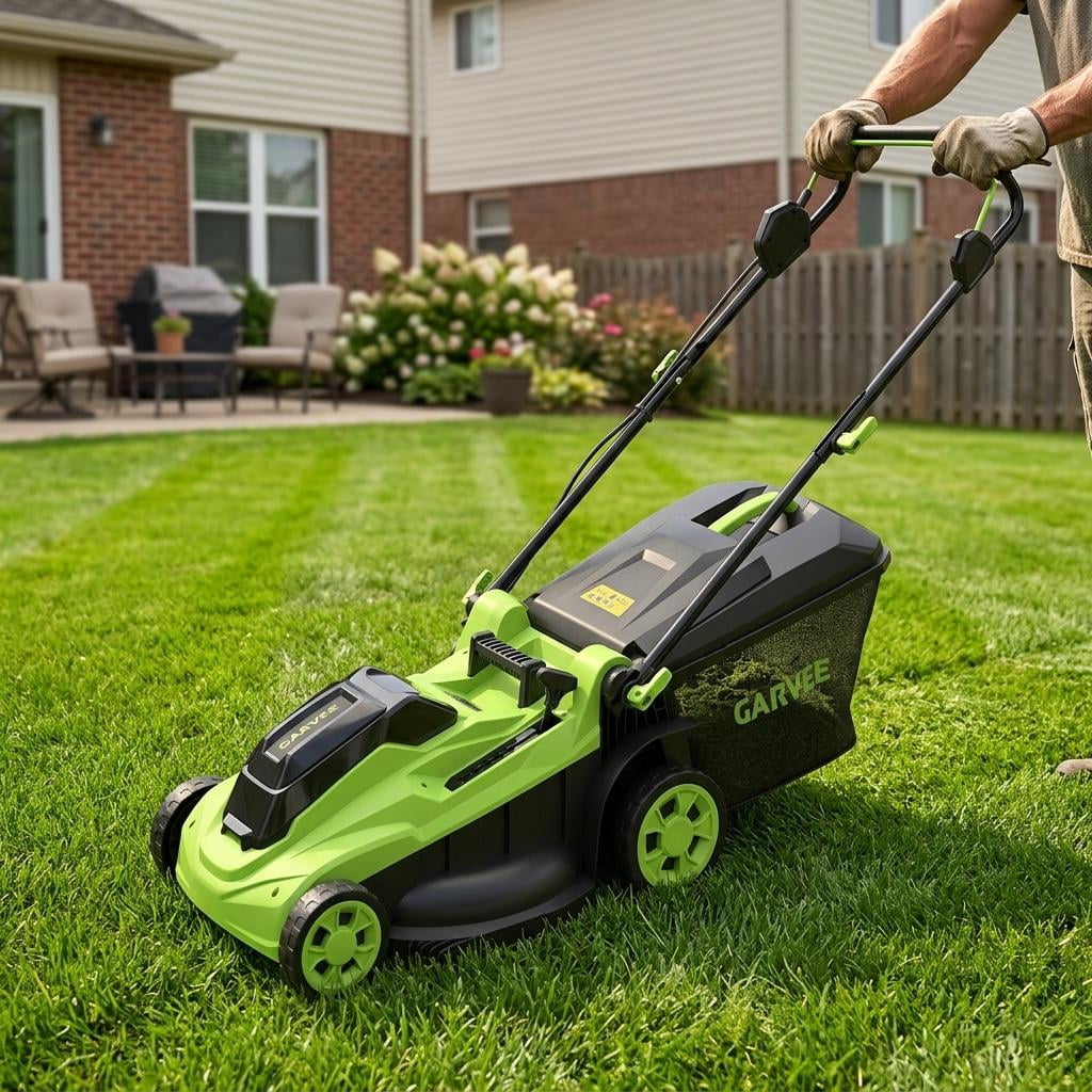 HIWEAVER 40V Cordless Lawn Mower – 17-Inch Battery Powered Push Mower with 6-Position Height Adjustment (0.98"–2.95"), 40L Grass Bag & 3300 RPM Motor, Lightweight 30.2 lbs for Yard & Garden