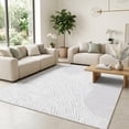 thumbnail image 1 of HIWEAVER Gray 10' x 13' Washable Abstract Striped Area Rug for Living Room Indoor Throw Neutral Carpet Modern Geometric Non-Slip Foldable Floor Cover for Dorm Home Decor, 1 of 6