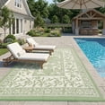 thumbnail image 1 of HIWEAVER Sage Green 10'x 20' Outdoor Rug Garden Decor Abstract Sun Pattern Carpet Plastic Straw Waterproof Reversible Patio Area Rug for Balcony Deck Picnic Portable Camping Mat, 1 of 8