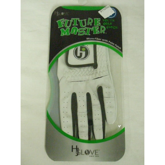 HJ Future Master Youth Golf Glove (Ice Gray, Junior, Right, Large) NEW