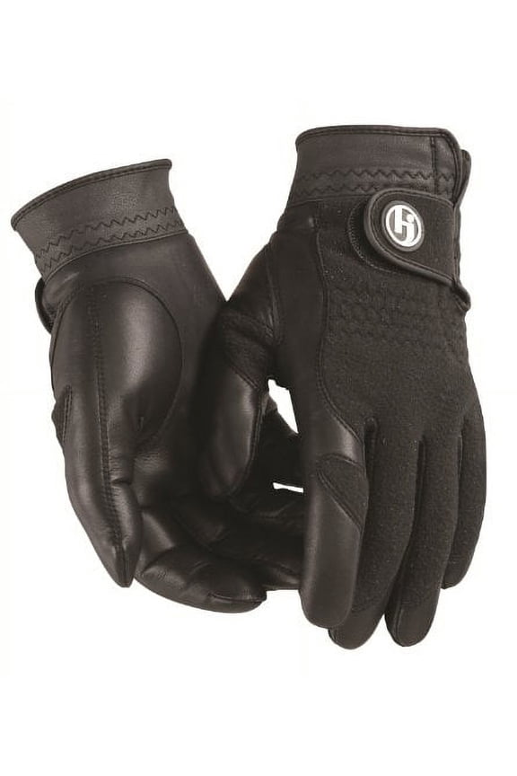 HJ Winter Gloves, Mens XL, Pair of Fleece & Leather, Cabretta Leather Palm,