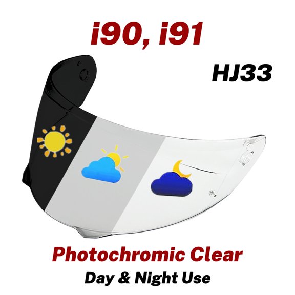 i90, i91 Photochromic Visor for HJC HJ33 Helmet Face Shield Accessories Lens