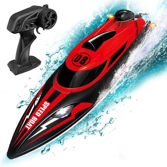 HJ808 Remote Control Boat, 22+ MPH High Speed RC Boat for Pools and Lakes, 2.4GHz Racing Watercraft with 1 Batteries, Gift for Ages 8+