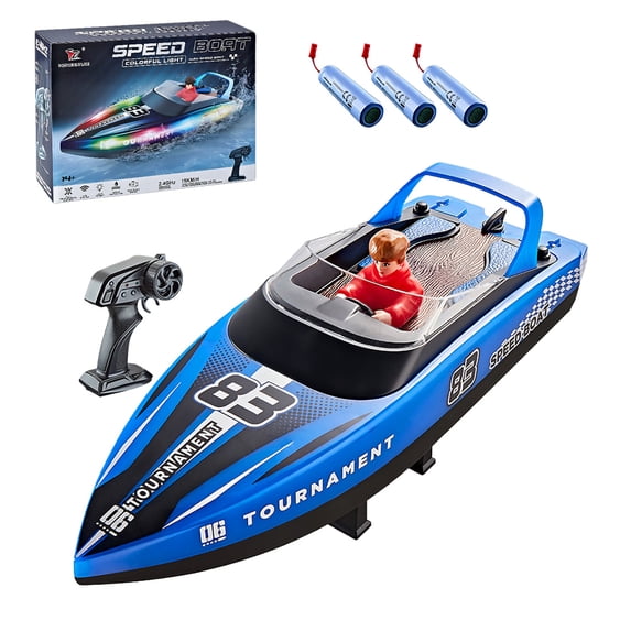 HJ821 RC Speedboat for Adults, 2.4GHz Dual-Propeller High-Speed RC ...