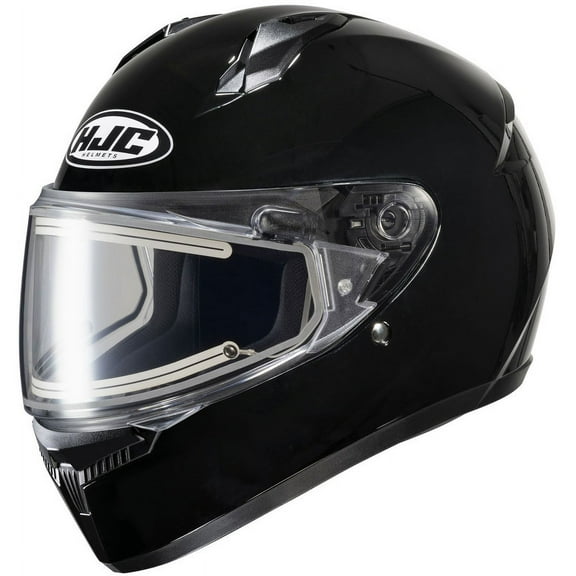 HJC C10 Solid Snow Helmet w/Heated Electric Shield Black MD