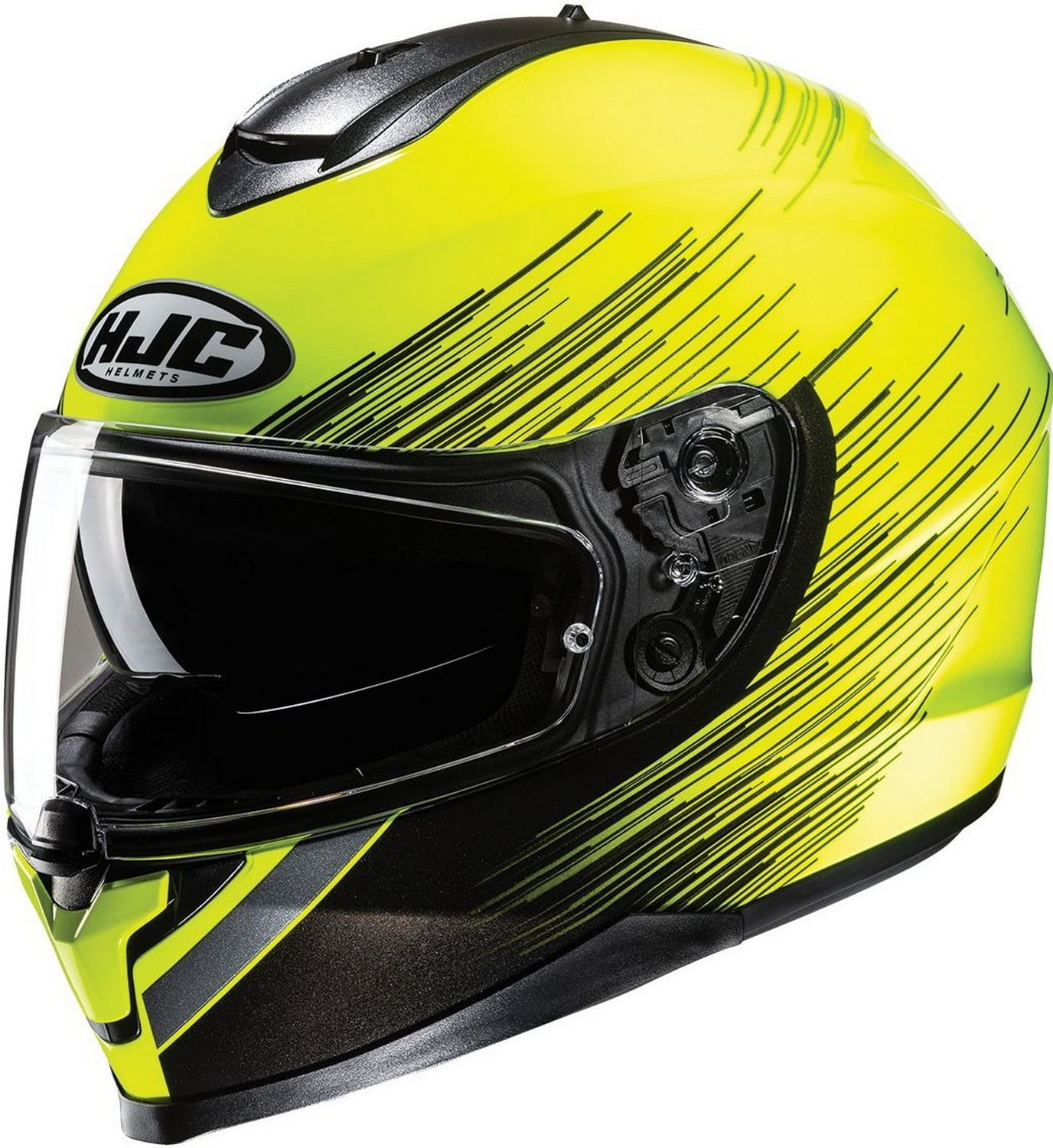 hjc c70 koro mc1 helmet simple visor ratchet system allows smooth shield operation HJC C70 Silon Helmet -
