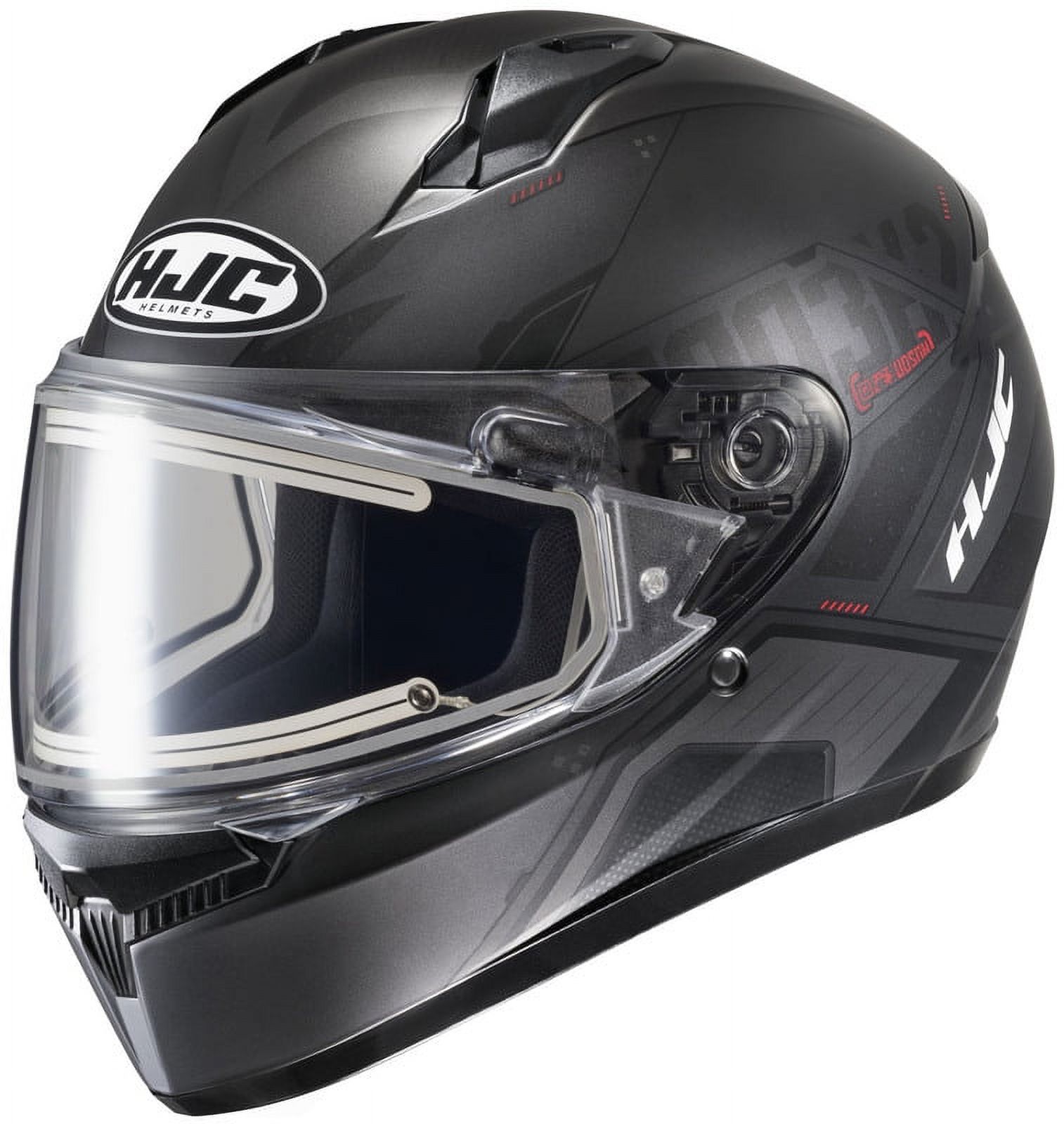 HJC C10 Inka Snow Helmet w/Heated Electric Shield Red XS