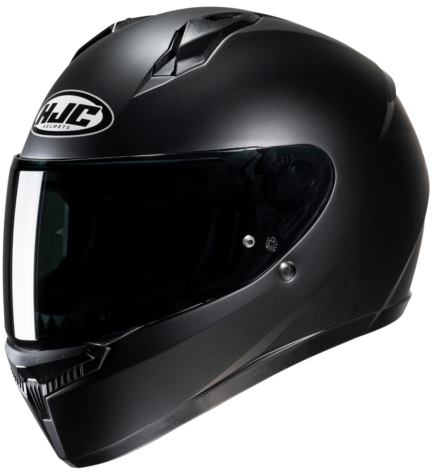 HJC C10 Men's Street Motorcycle Helmet - Semi-Flat Black / Large