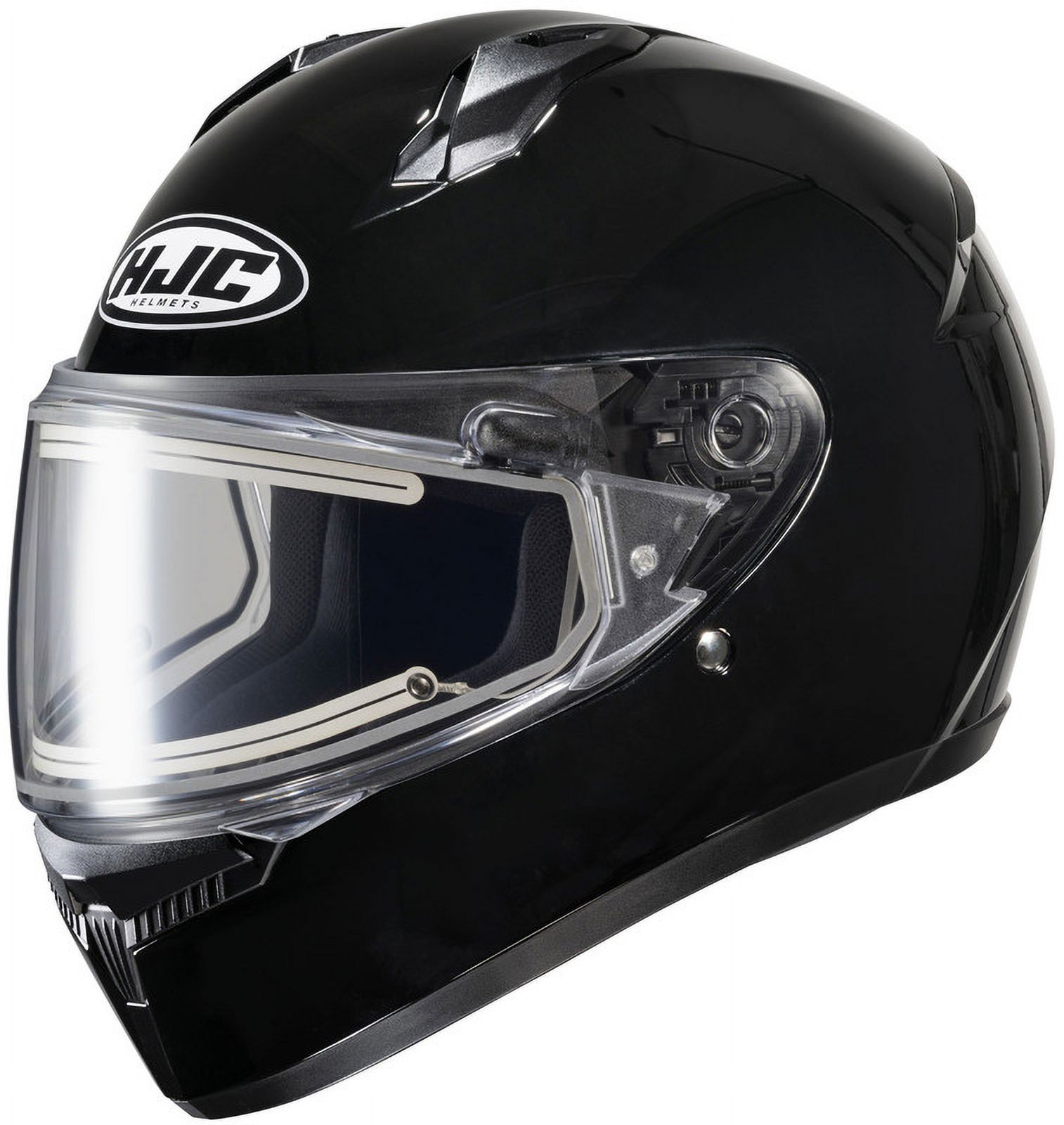 HJC C10 Solid Snow Helmet w/Heated Electric Shield Black XXS
