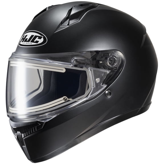 HJC C10 Solid Snow Helmet w/Heated Electric Shield Semi-Flat Black LG