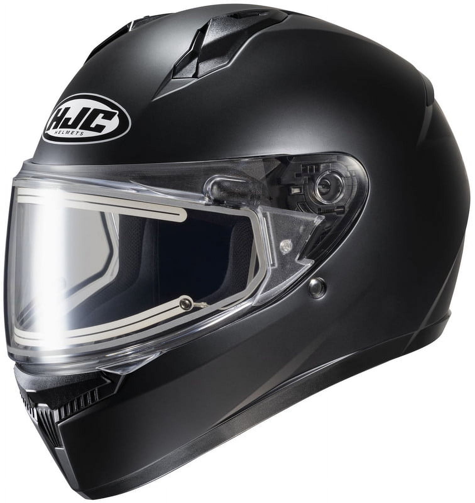 HJC C10 Solid Snow Helmet w/Heated Electric Shield SemiFlat Black XL