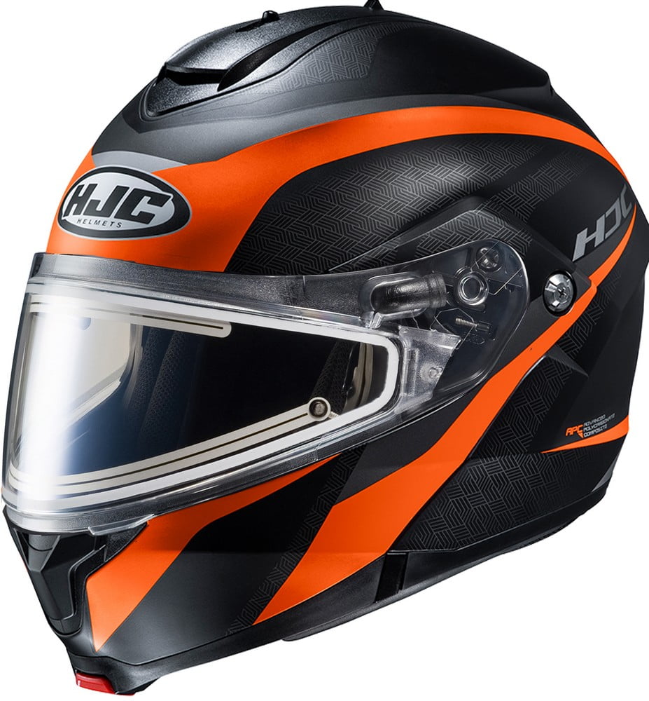 HJC C91 Taly Modular Snow Helmet w/Electric Heated Shield Orange/Black