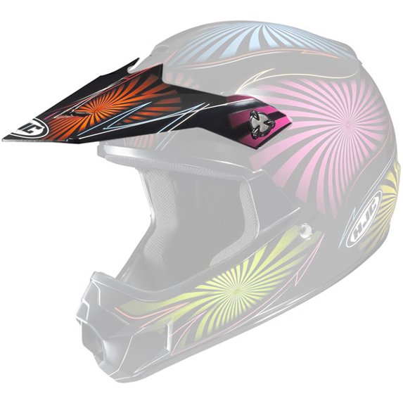 HJC CL-XY Youth Whirl Replacement Visor Black/Pink/Yellow