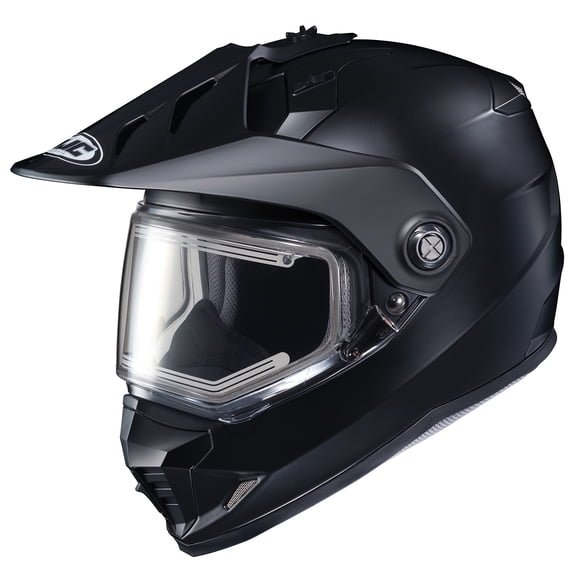 HJC DS-X1 Solid snowmobile helmet with Electric Shield (XL, Matte Black)