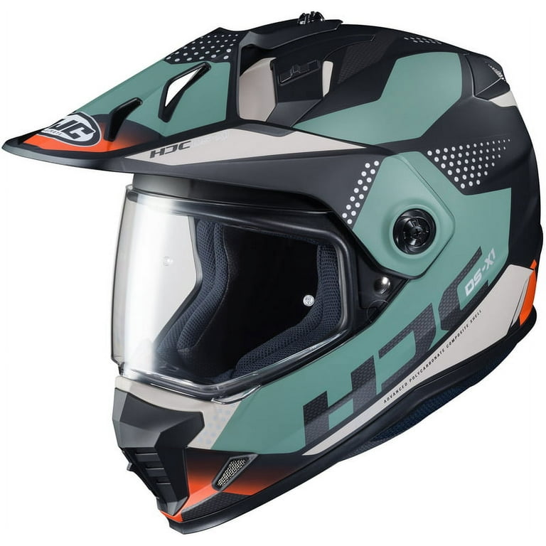 HJC DS-X1 Tactic Dual Sport Helmet Black/Green/Gray XS