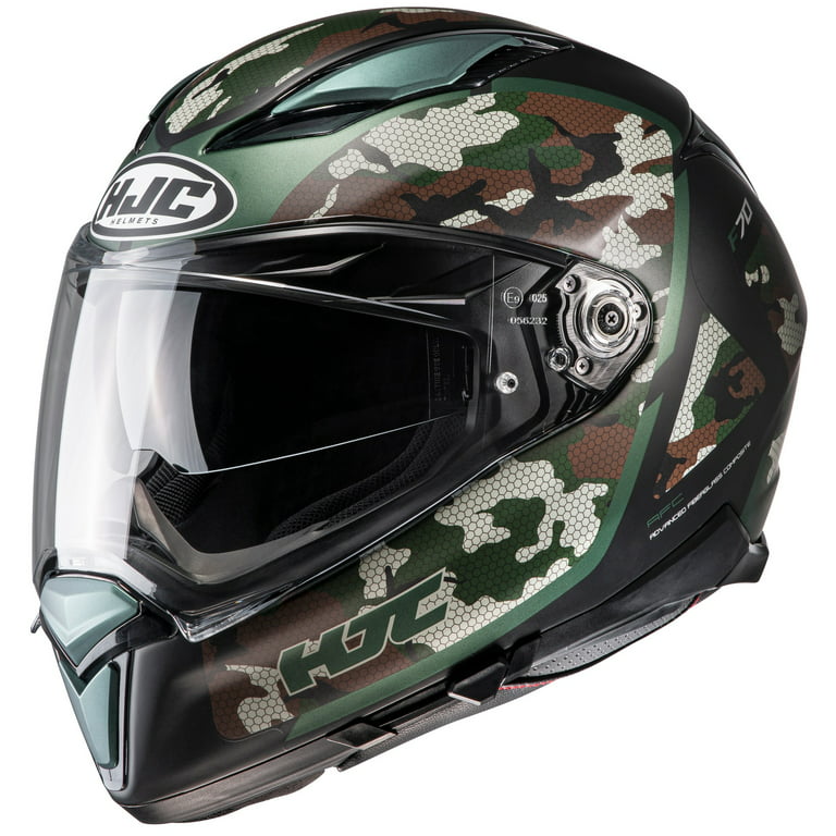 HJC F70 Katra Motorcycle Helmet Green/Camo XS 