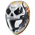 thumbnail image 1 of HJC FG-17 Ghost Rider Motorcycle Helmet White Flames SM, 1 of 4