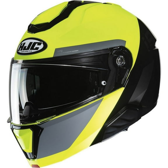 HJC i91 Bina Modular Motorcycle Helmet Hi-Vis MD