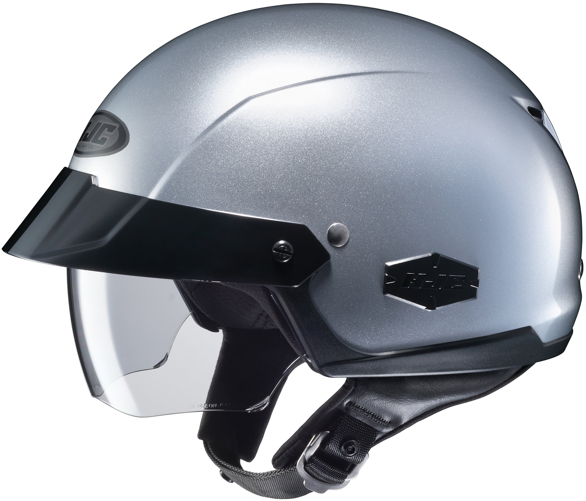 HJC IS-Cruiser Solid Motorcycle Half Helmet Light Silver XS