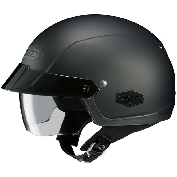 HJC IS-Cruiser Solid Motorcycle Half Helmet Flat Black Rubbertone MD