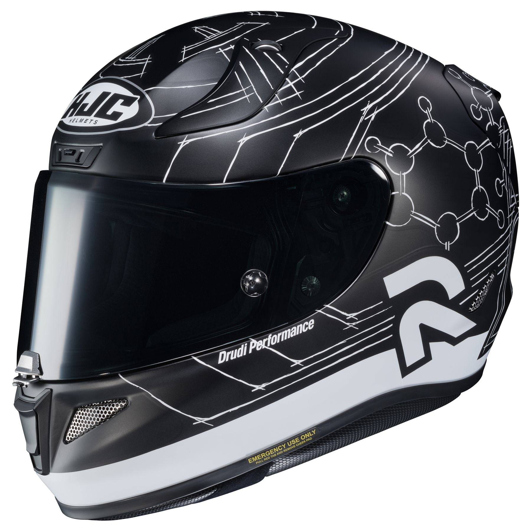 HJC RPHA 11 Pro Andrea Iannone Motorcycle Helmet Black/White XXL
