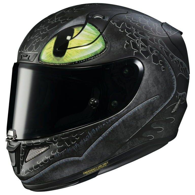 HJC RPHA 11 Pro Toothless Motorcycle Helmet Black/Green LG