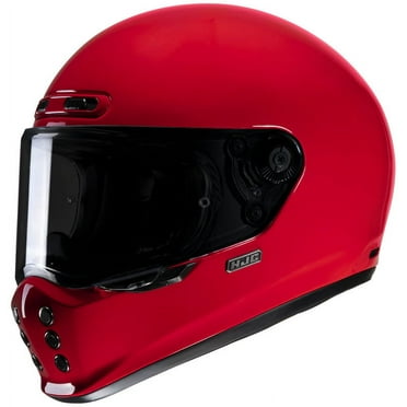 HJC V10 Solid Motorcycle Helmet Deep Red XS