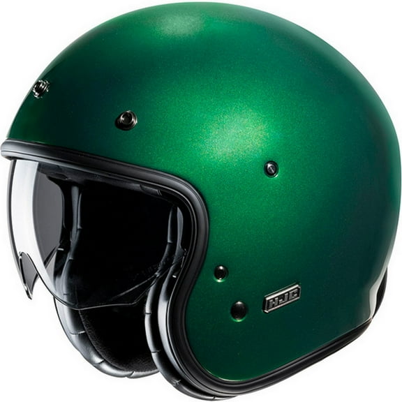 HJC V31 Solid Open Face Motorcycle Helmet Deep Green XL