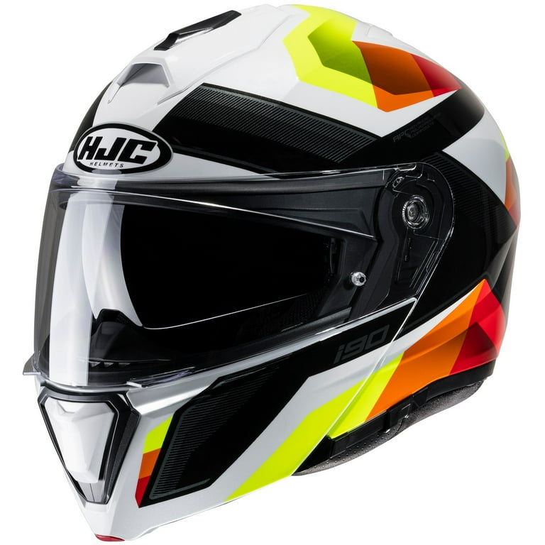 HJC i90 Lark Motorcycle Helmet Hi-Vis/Gray MD - Walmart.com