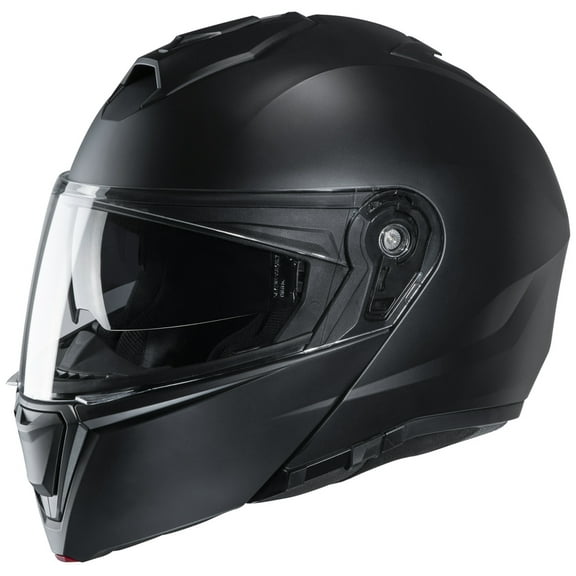 HJC i90 Solid Modular Motorcycle Helmet Semi-Flat Black MD