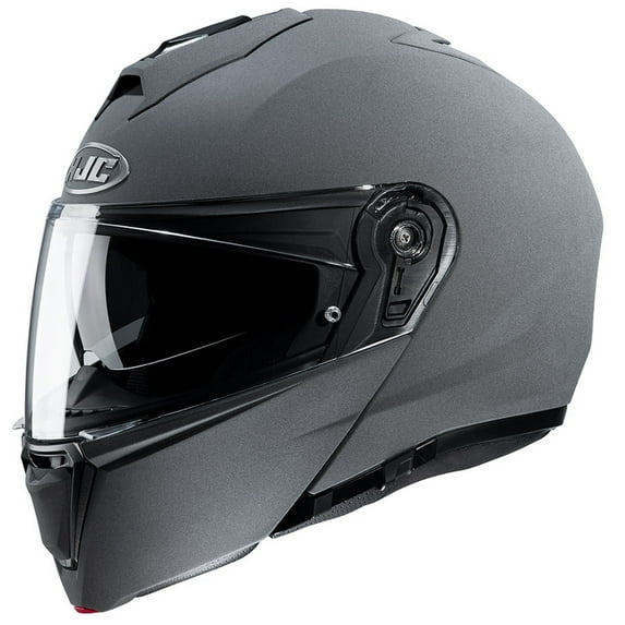 HJC i90 Solid Modular Motorcycle Helmet Stone Gray LG