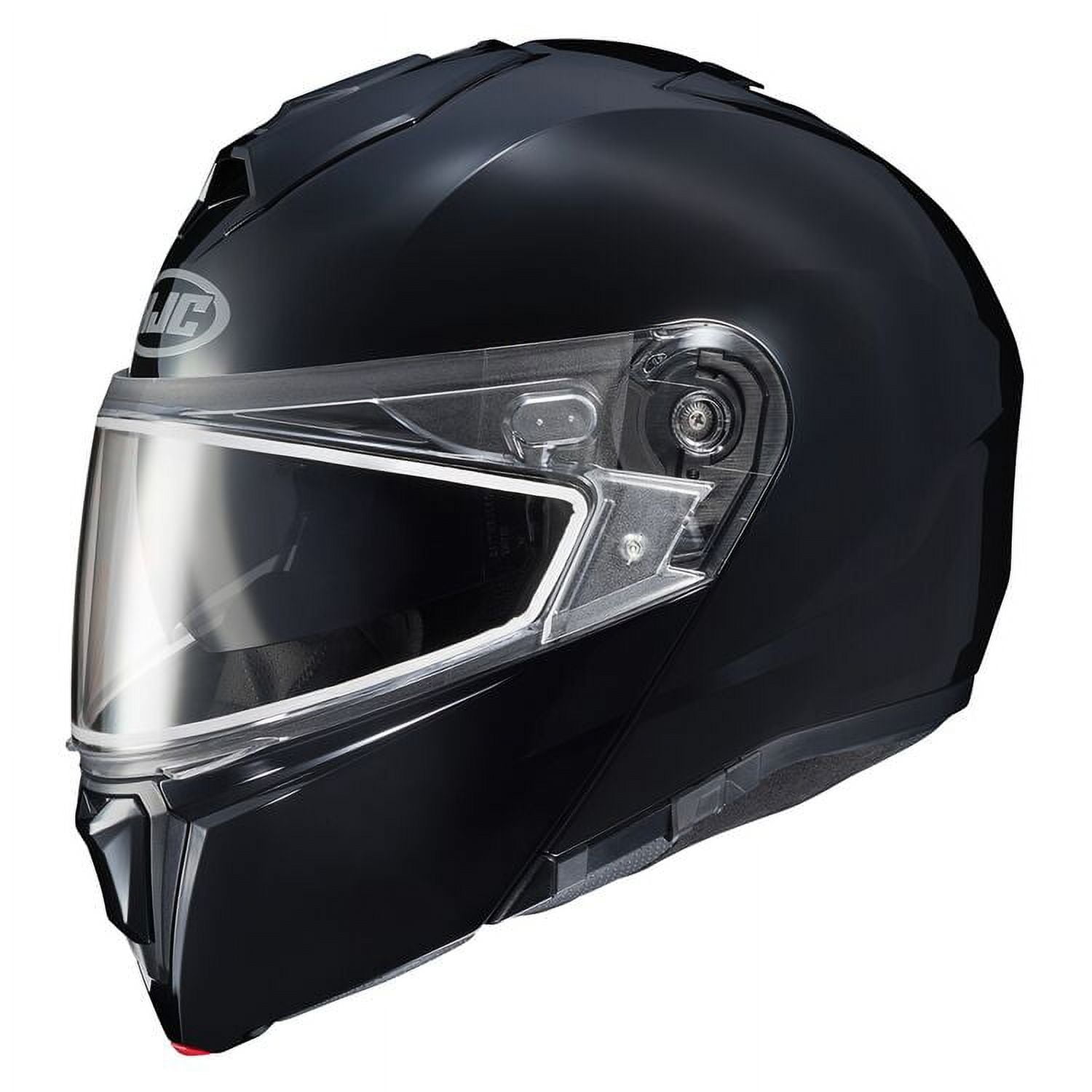 HJC i90 Solid snowmobile helmet with Dual Lens Shield (X-Large, Black)