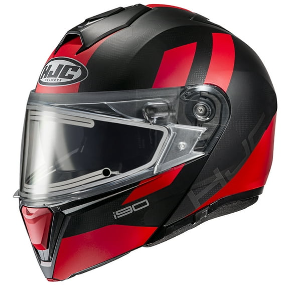 HJC i90 Syrex Modular Snow Helmet w/Heated Electric Shield Red MD
