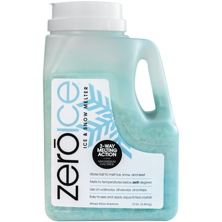 HJE Zero-Ice Ice & Snow Melter, 12 lb. Granular Shaker Jug, Extreme Cold Formula