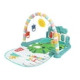 thumbnail image 1 of HJJLRH 2 In 1 Baby Kick and Play Piano Gym Mat Rack, Fitness Rack with Hanging Rattles Lights & Musical Keyboard Mat, Multi Function Crawling Mat Early Educational Toy for 0 18 Months, 1 of 3