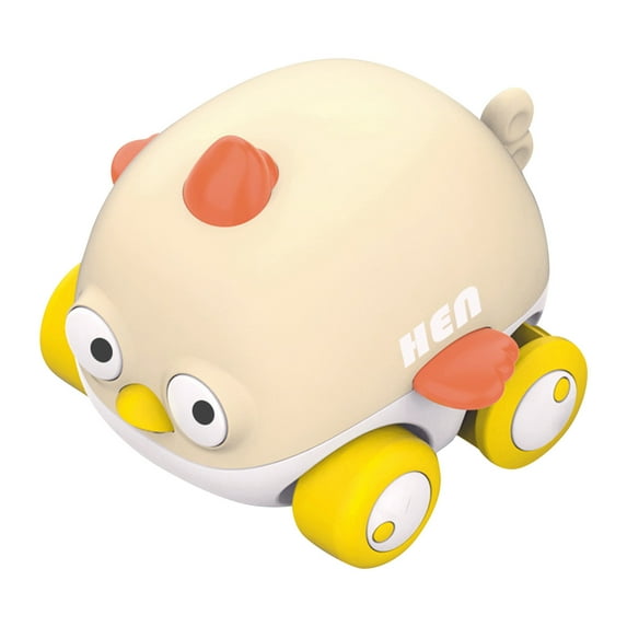 HJJLRH Baby Car Toy for 12 18 Months, Rattle and Roll Soft for 1 2 3 Year Old Toddlers, Push and Go Friction Powered Cars, First Ideal Early Educational Gift for Girls Boys