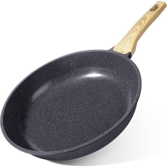 HJJLRH Ceramic Nonstick Frying Pan - Healthy Non-Toxic Non Stick Skillet Omelette Pans, Induction Compatible Chef Pan, Dishwasher Safe, Stay Cool Handles