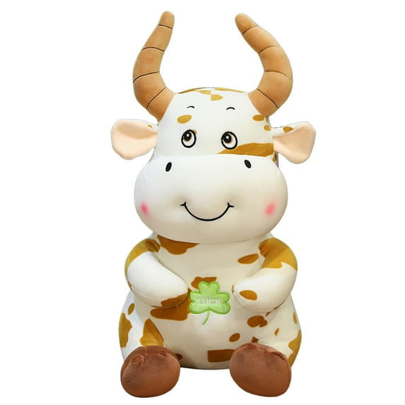 HJJLRH Cow Cattle Stuffed Animals Plush Toy, Large Milk Pillow Soft Cattle Plushies Cow Hug Pillow Stuffed Animals Doll for Boys and Girls